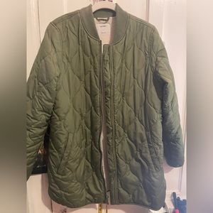 Military Green Fur coat